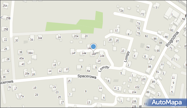 Radlin, Lompy Józefa, 14d, mapa Radlin