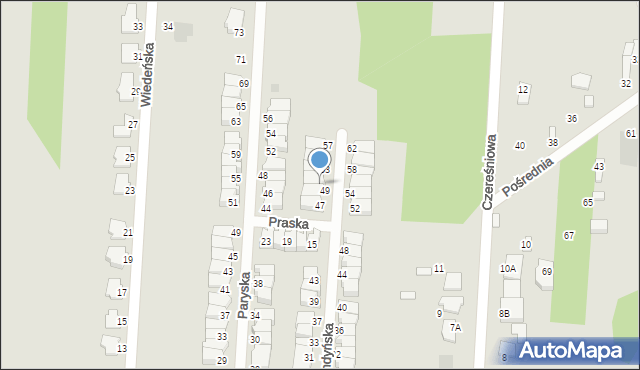 Radom, Londyńska, 51, mapa Radomia