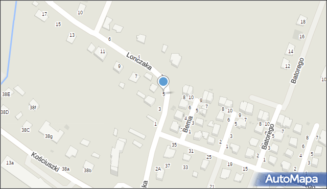 Radomyśl Wielki, Lonczaka Ludwika, 5, mapa Radomyśl Wielki