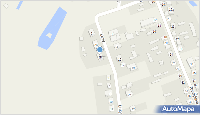 Radzanów, Łozy, 2B, mapa Radzanów