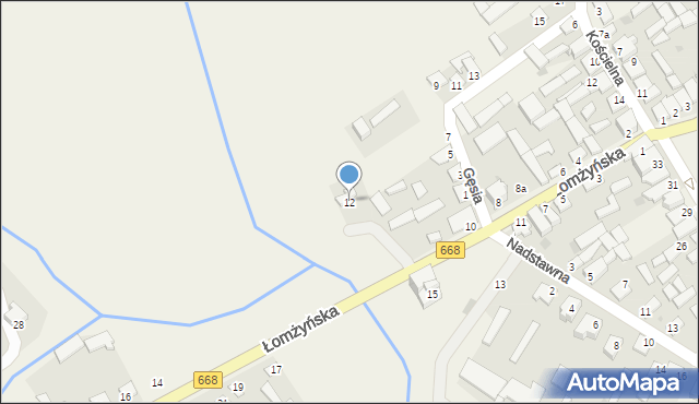 Radziłów, Łomżyńska, 12, mapa Radziłów