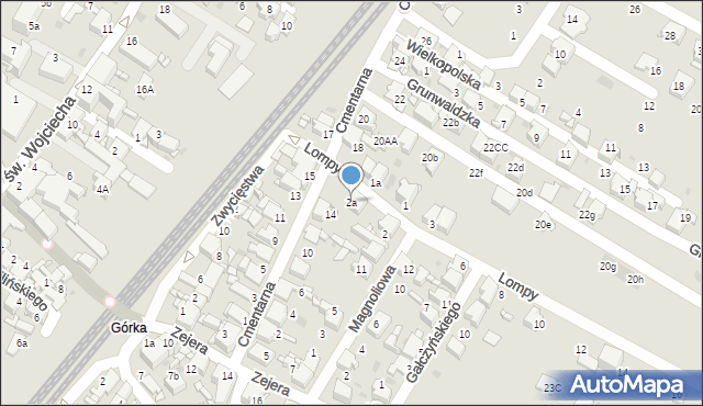 Radzionków, Lompy Józefa, 2a, mapa Radzionków