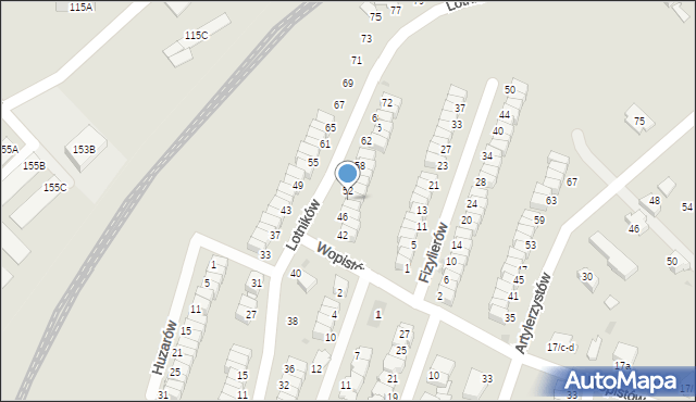 Radzionków, Lotników, 50, mapa Radzionków