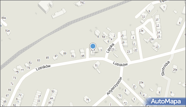Radzionków, Lotników, 99, mapa Radzionków