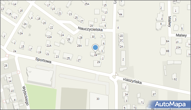 Raszyn, Lotnicza, 1a, mapa Raszyn