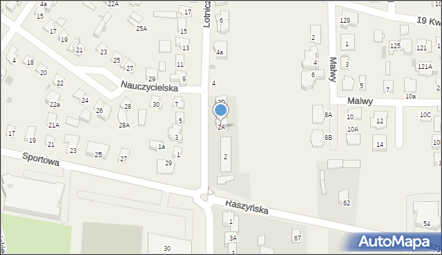 Raszyn, Lotnicza, 2A, mapa Raszyn