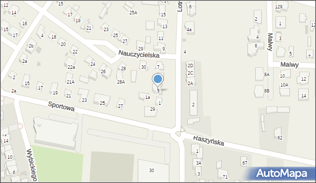 Raszyn, Lotnicza, 3, mapa Raszyn