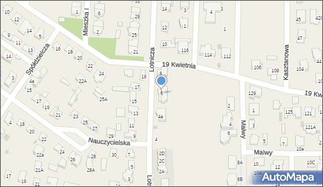 Raszyn, Lotnicza, 6, mapa Raszyn