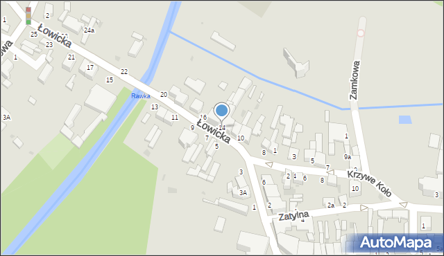 Rawa Mazowiecka, Łowicka, 14, mapa Rawa Mazowiecka