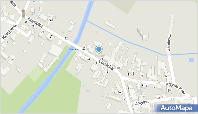 Rawa Mazowiecka, Łowicka, 18, mapa Rawa Mazowiecka
