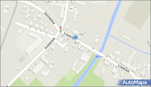 Rawa Mazowiecka, Łowicka, 21, mapa Rawa Mazowiecka