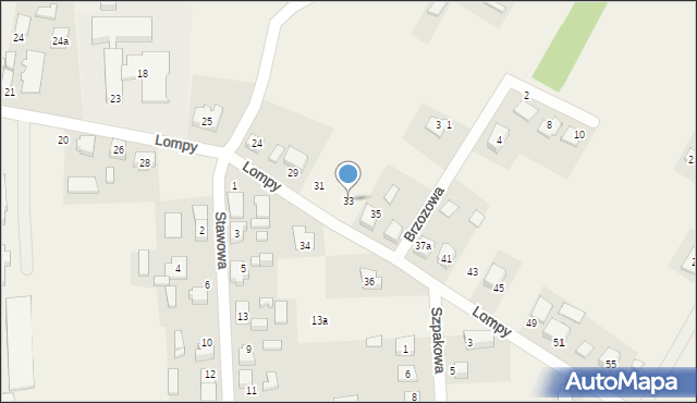 Rusinowice, Lompy Józefa, 33, mapa Rusinowice