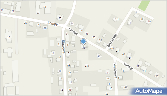 Rusinowice, Lompy Józefa, 34, mapa Rusinowice