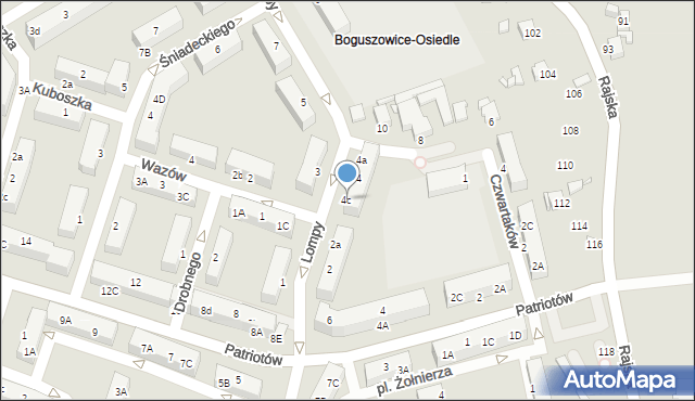 Rybnik, Lompy Józefa, 4c, mapa Rybnika