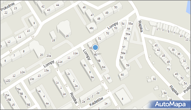 Rybnik, Lompy Józefa, 6C, mapa Rybnika