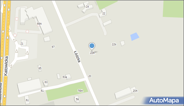 Rzgów, Łódzka, 22A, mapa Rzgów