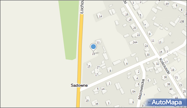 Sadowne, Łochowska, 13, mapa Sadowne