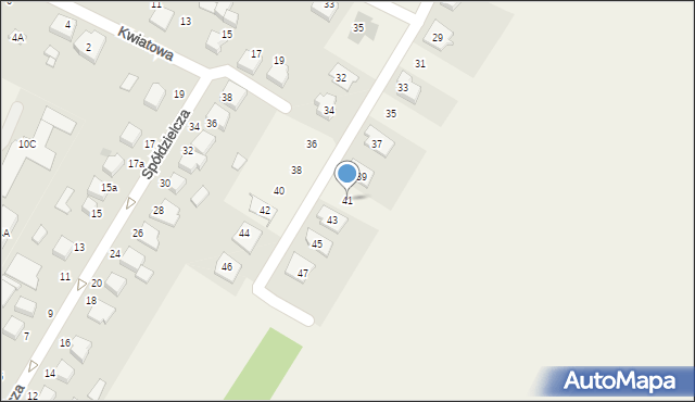 Sady, Lotosowa, 41, mapa Sady