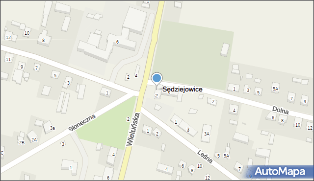 Sędziejowice, Łódzka, 2a, mapa Sędziejowice