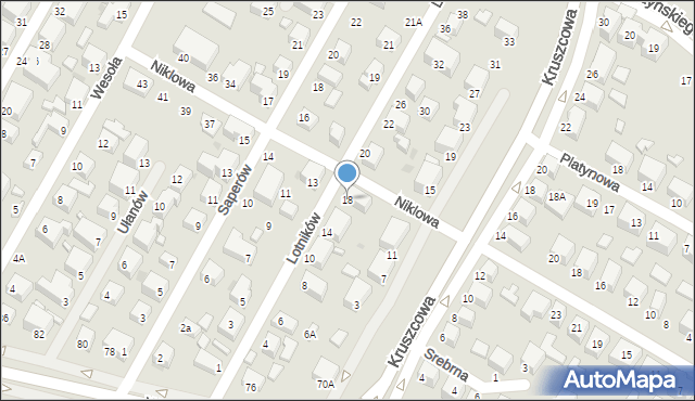 Siedlce, Lotników, 18, mapa Siedlce