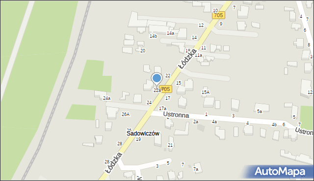 Skierniewice, Łódzka, 22a, mapa Skierniewic