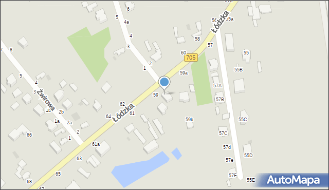 Skierniewice, Łódzka, 59g, mapa Skierniewic