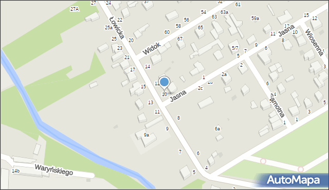 Skierniewice, Łowicka, 10, mapa Skierniewic