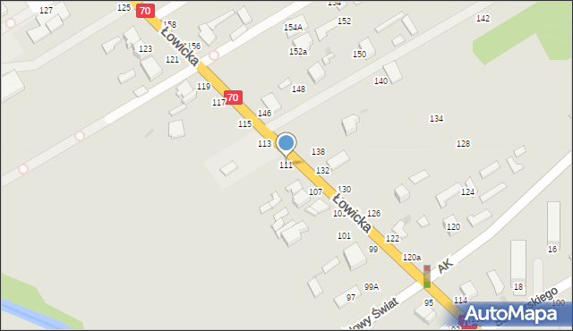 Skierniewice, Łowicka, 111, mapa Skierniewic