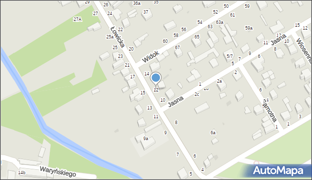 Skierniewice, Łowicka, 12, mapa Skierniewic