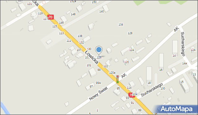 Skierniewice, Łowicka, 126, mapa Skierniewic