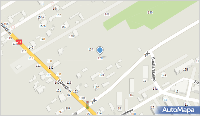 Skierniewice, Łowicka, 128, mapa Skierniewic