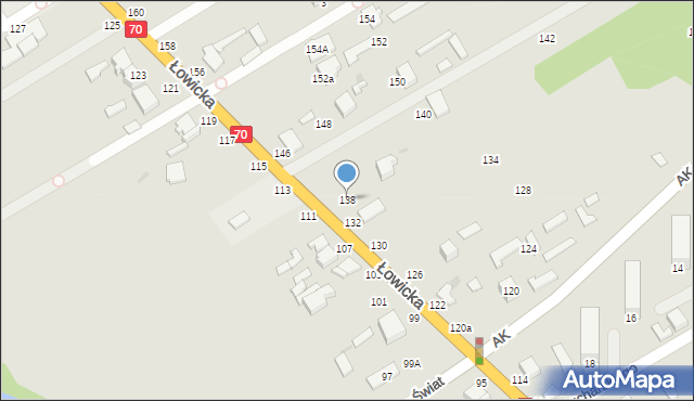 Skierniewice, Łowicka, 138, mapa Skierniewic