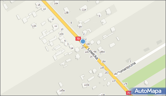 Skierniewice, Łowicka, 151, mapa Skierniewic