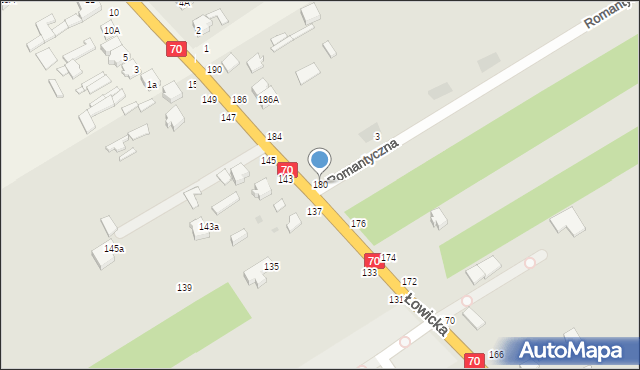 Skierniewice, Łowicka, 180, mapa Skierniewic