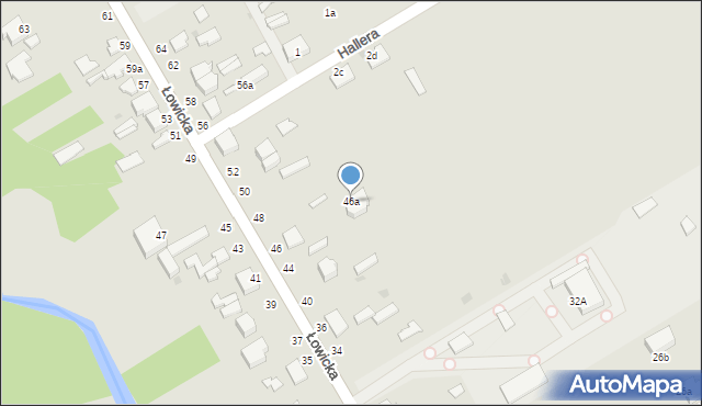 Skierniewice, Łowicka, 46a, mapa Skierniewic