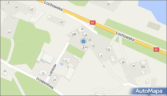 Skuszew, Lotników, 6, mapa Skuszew