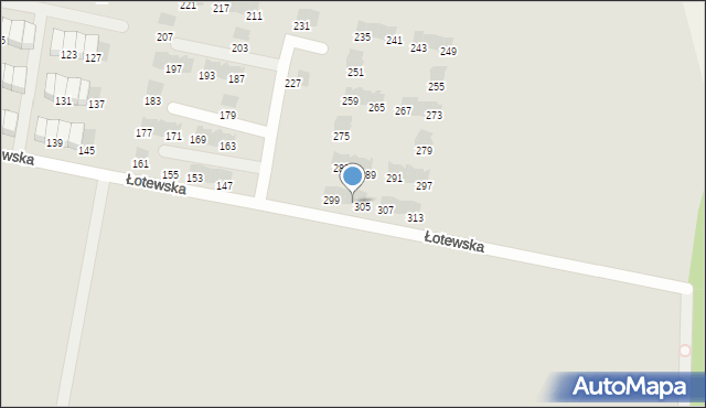 Słupsk, Łotewska, 303, mapa Słupska