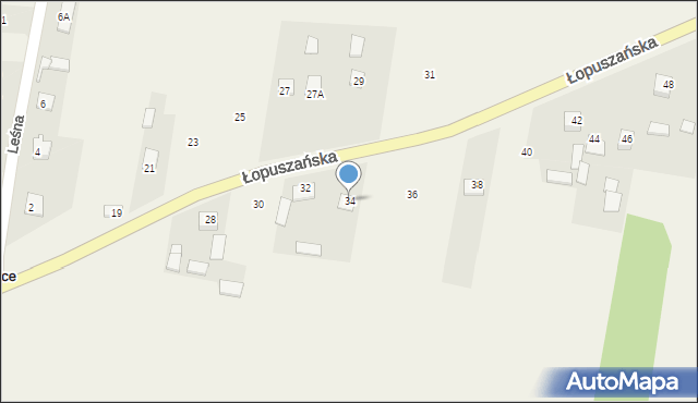Snochowice, Łopuszańska, 34, mapa Snochowice