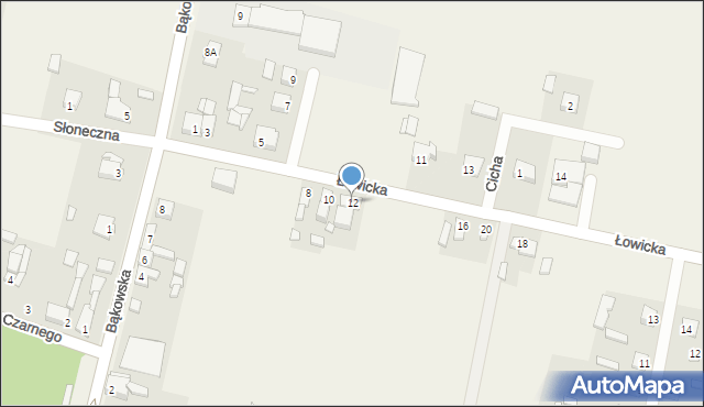 Sobota, Łowicka, 12, mapa Sobota