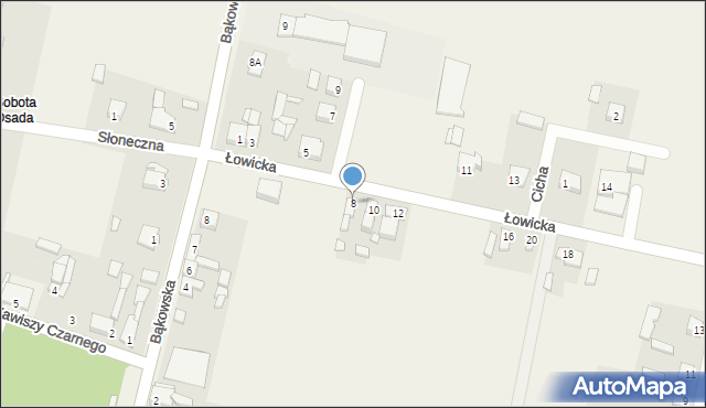 Sobota, Łowicka, 8, mapa Sobota