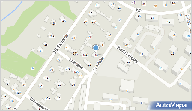 Sochaczew, Lotników, 10, mapa Sochaczew
