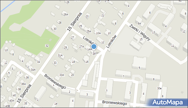 Sochaczew, Lotników, 14, mapa Sochaczew