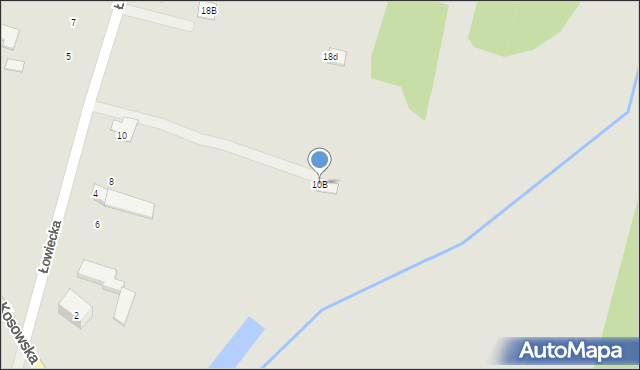 Sokołów Podlaski, Łowiecka, 10B, mapa Sokołów Podlaski