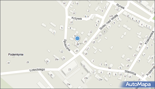 Solec nad Wisłą, Łoteckiego Zygmunta, 18, mapa Solec nad Wisłą