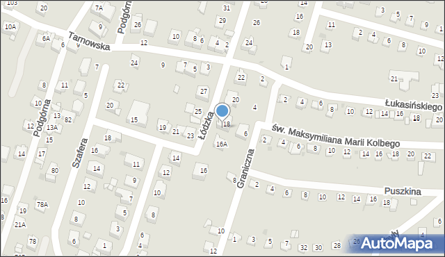 Sosnowiec, Łódzka, 18A, mapa Sosnowca