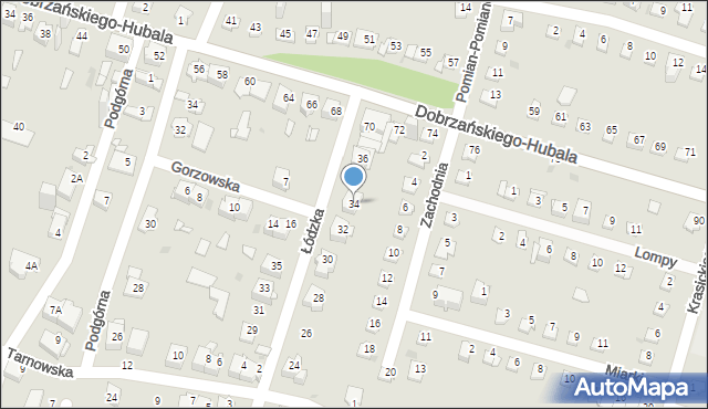 Sosnowiec, Łódzka, 34, mapa Sosnowca