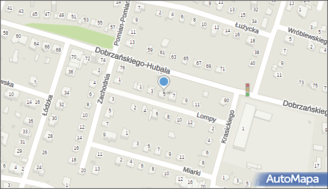 Sosnowiec, Lompy Józefa, 5, mapa Sosnowca