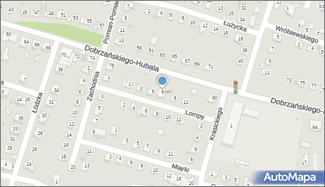 Sosnowiec, Lompy Józefa, 7, mapa Sosnowca