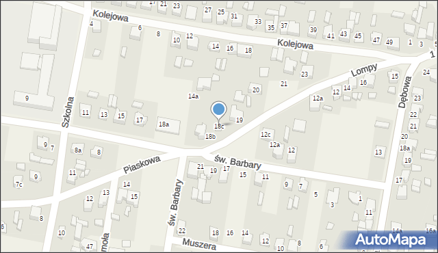 Strzebiń, Lompy Józefa, 18c, mapa Strzebiń