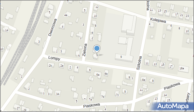 Strzebiń, Lompy Józefa, 7, mapa Strzebiń